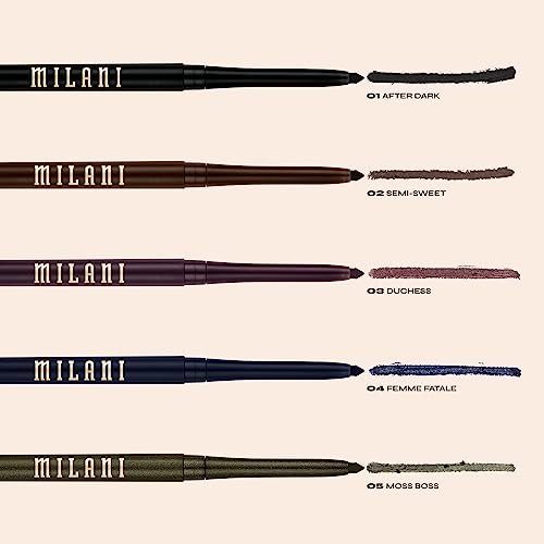 Milani Stay Put Eyeliner - After Dark - Long-Lasting, Cruelty-Free Self-Sharpening Eye Pencil with Built-In Smudger - görsel 9