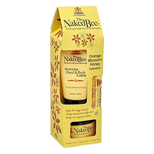 The Naked Bee Orange Blossom Honey Collection Hand and Body Lotion 3 Piece Gift Set Avelisse