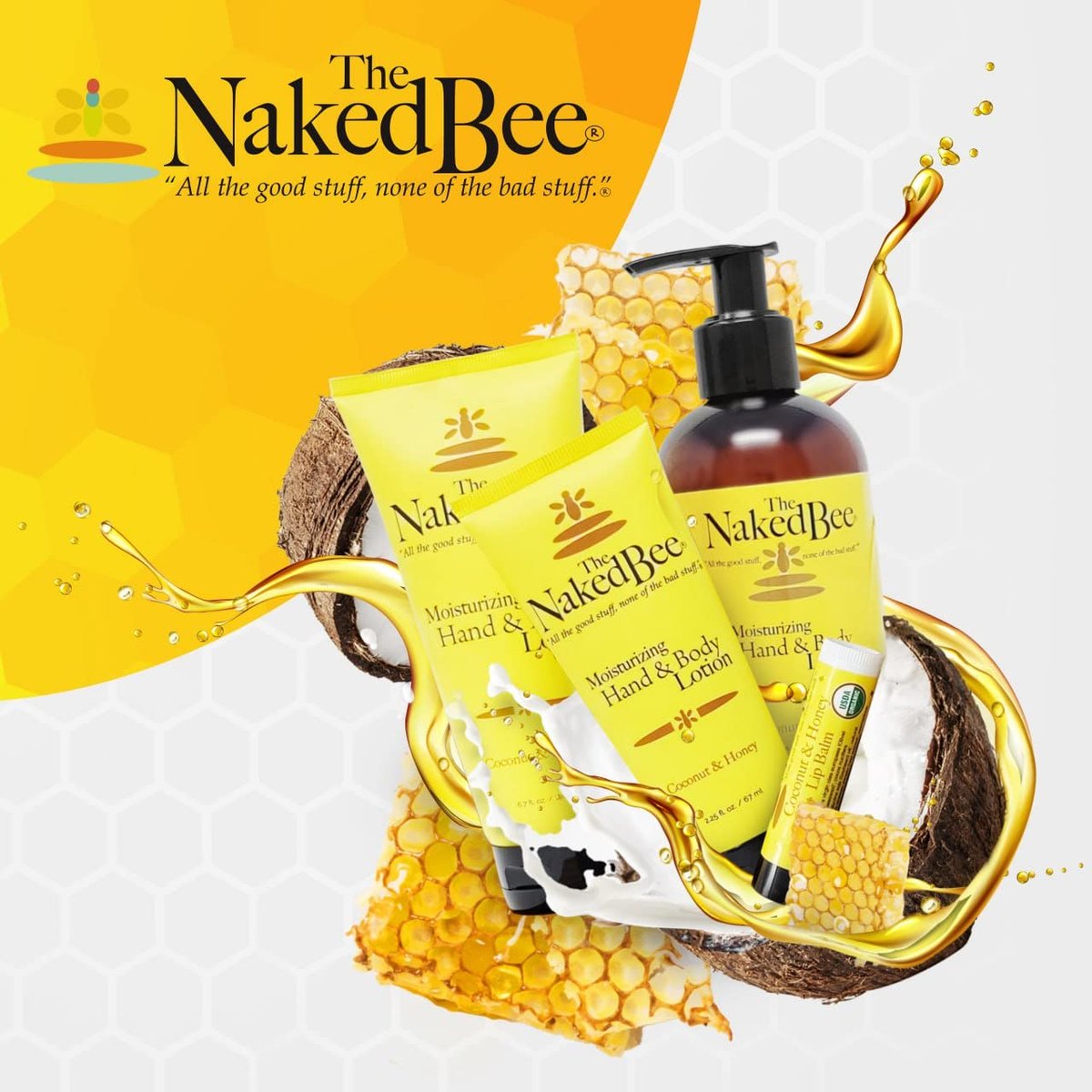 The Naked Bee Orange Blossom Honey Collection Hand and Body Lotion 3 Piece Gift Set Avelisse