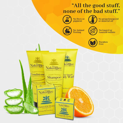 The Naked Bee Orange Blossom Honey Collection Hand and Body Lotion 3 Piece Gift Set Avelisse
