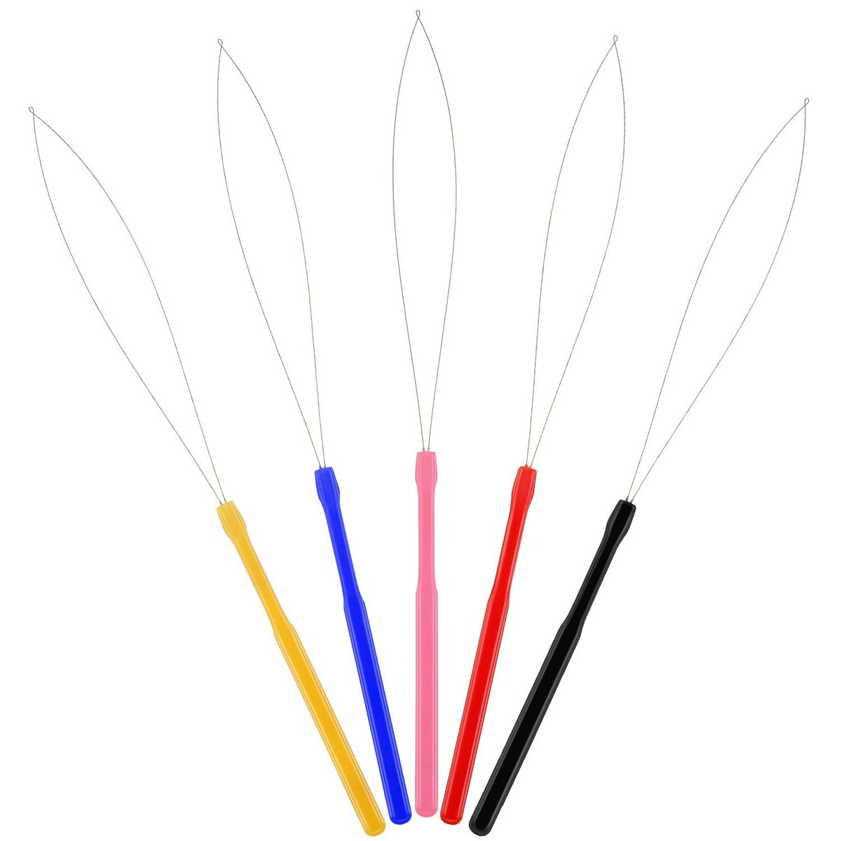 Chinco 10 Pcs Hair Extension Loop Tool Hair Bead Tool Needle Threader for Styling Extensions DIY Supplies (Multicolored) - görsel 9