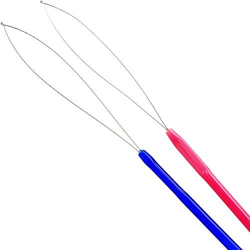 Chinco 10 Pcs Hair Extension Loop Tool Hair Bead Tool Needle Threader for Styling Extensions DIY Supplies (Multicolored) - görsel 4