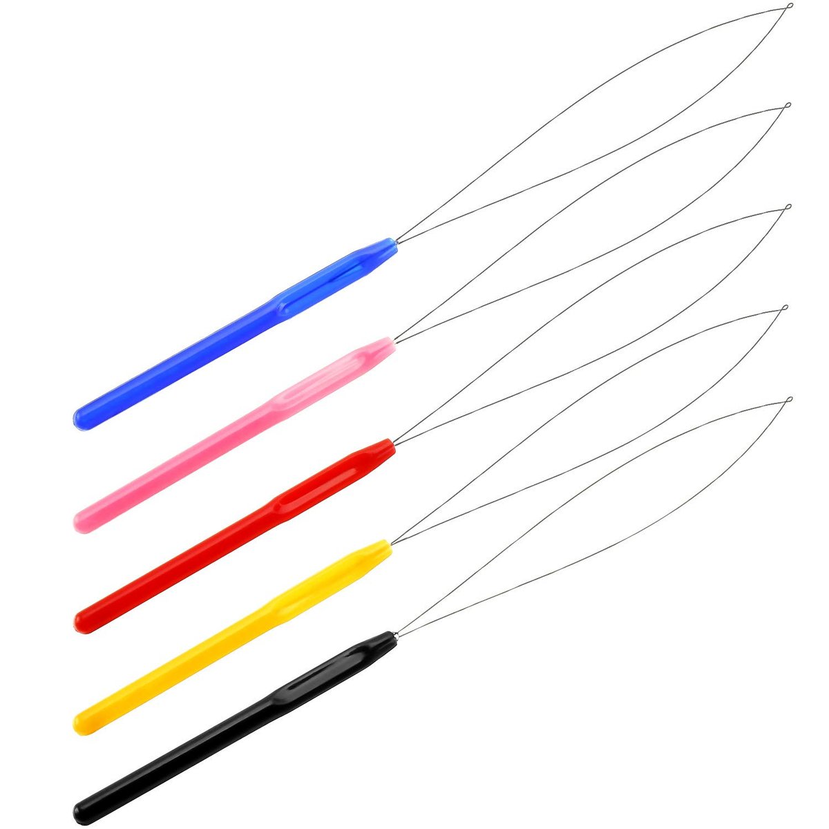 Chinco 10 Pcs Hair Extension Loop Tool Hair Bead Tool Needle Threader for Styling Extensions DIY Supplies (Multicolored) - görsel 7