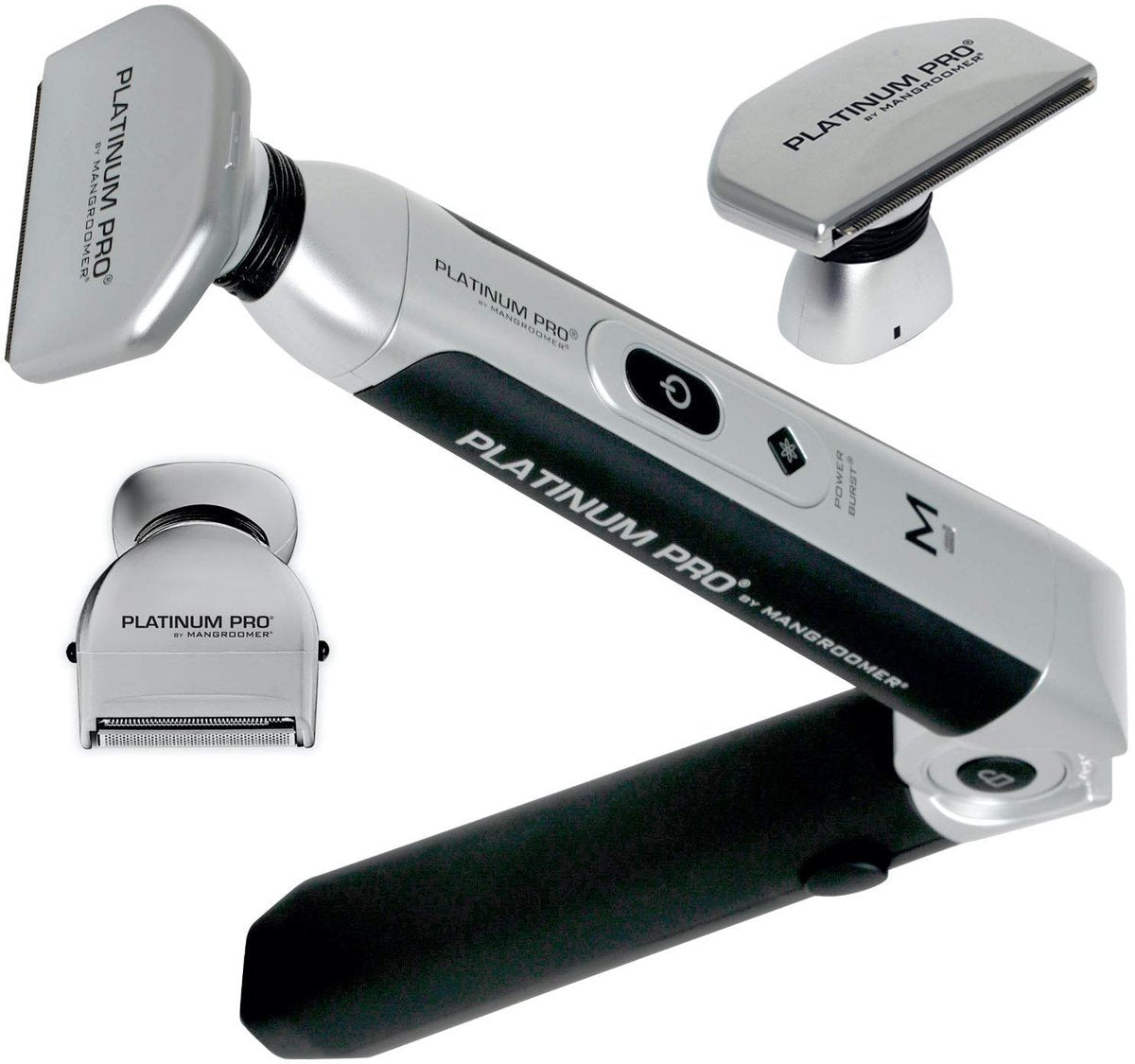 Platinum Pro Back Shaver for Men - Generation 8.0 with 3 Flex Heads, Power Hinge, Extreme Reach Handle & Bonus Case, 4 Piece Set Avelisse