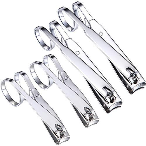 Mudder 4 Pack EZ Grip Nail Clipper Set – Sharp Stainless Steel Fingernail & Toenail Clippers with Long Handles, Travel Nail Kit for Men & Women (Easy Grip Style) - görsel 2