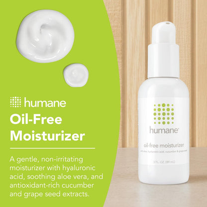 humane Oil-Free Daily Lightweight Face Moisturizer for Acne-Prone Skin - 4 Fl Oz - Gentle for All Skin Types Avelisse