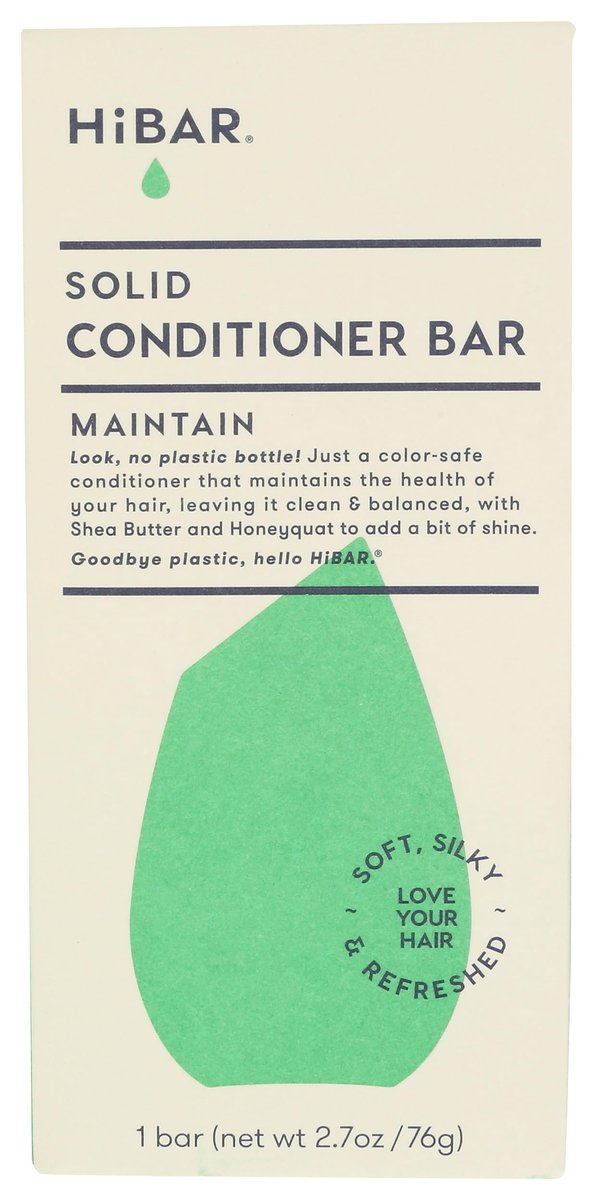 HiBAR Maintain Conditioner Bar – 2.7 oz Plastic-Free Solid Conditioner for Smooth, Healthy Hair - görsel 1