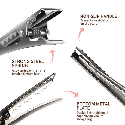 YGDZ 150-Pack 1.77 Inch Silver Metal Alligator Hair Clips for Bows Making and Crafts (4.5 cm)
