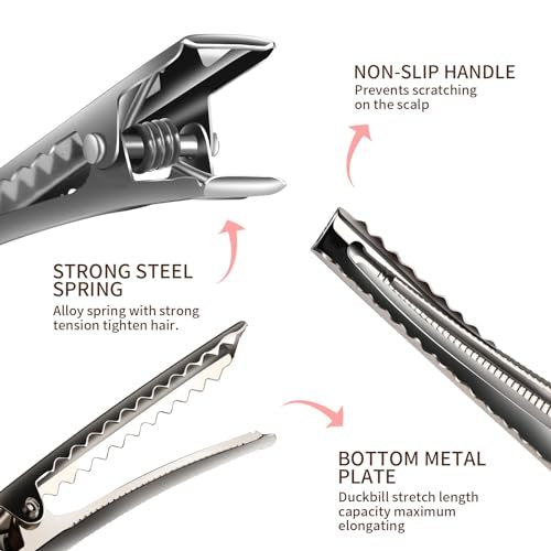 YGDZ 150-Pack 1.77 Inch Silver Metal Alligator Hair Clips for Bows Making and Crafts (4.5 cm) - görsel 6