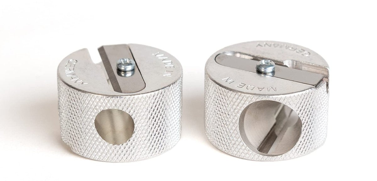 Sun's Out Beauty Precision 2-in-1 Cosmetic Pencil Sharpener - Silver, Aluminum, 1 Count - görsel 6