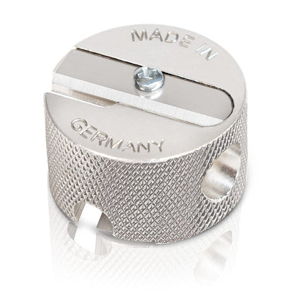 Sun's Out Beauty Precision 2-in-1 Cosmetic Pencil Sharpener - Silver, Aluminum, 1 Count
