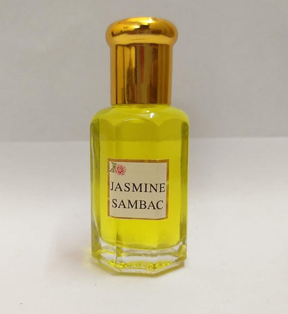 Dimraj Creations Jasmine Sambac Attar - Concentrated Perfume Oil 10ml | Intense Floral Fragrance