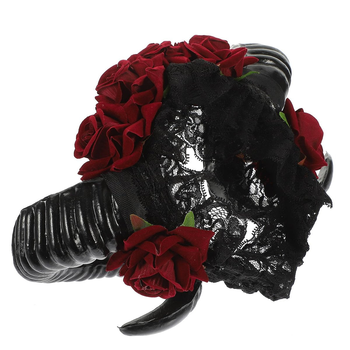 Lurrose Halloween Sheep Horn Headband with Lace Veil - Gothic Headpiece for Festival Costume - görsel 17