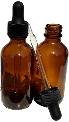 Dropper Stop® 2oz Amber Glass Dropper Bottles (60mL) with Tapered Glass Droppers - Pack of 2 - görsel 1