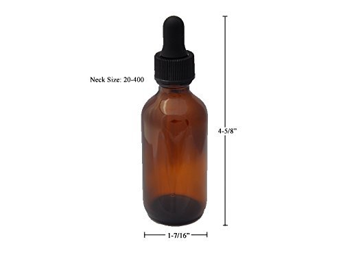 Dropper Stop® 2oz Amber Glass Dropper Bottles (60mL) with Tapered Glass Droppers - Pack of 2 - görsel 3