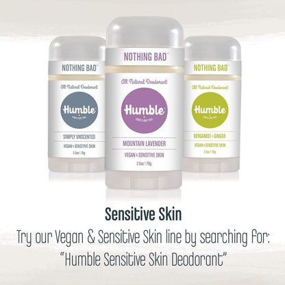 HUMBLE BRANDS Patchouli Copal Frankincense Natural Deodorant, 2.5 oz - Aluminum Free, Vegan, Cruelty Free Avelisse