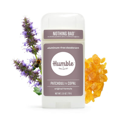 HUMBLE BRANDS Patchouli Copal Frankincense Natural Deodorant, 2.5 oz - Aluminum Free, Vegan, Cruelty Free Avelisse