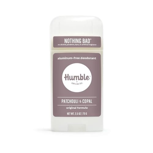 HUMBLE BRANDS Patchouli Copal Frankincense Natural Deodorant, 2.5 oz - Aluminum Free, Vegan, Cruelty Free Avelisse