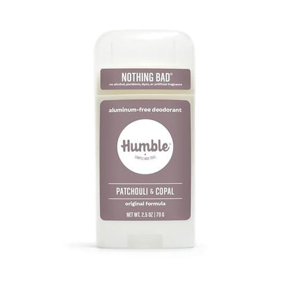 HUMBLE BRANDS Patchouli Copal Frankincense Natural Deodorant, 2.5 oz - Aluminum Free, Vegan, Cruelty Free Avelisse