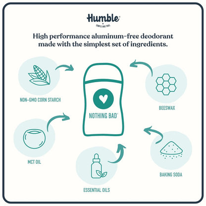 HUMBLE BRANDS Patchouli Copal Frankincense Natural Deodorant, 2.5 oz - Aluminum Free, Vegan, Cruelty Free Avelisse