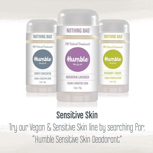 HUMBLE BRANDS Patchouli Copal Frankincense Natural Deodorant, 2.5 oz - Aluminum Free, Vegan, Cruelty Free Avelisse