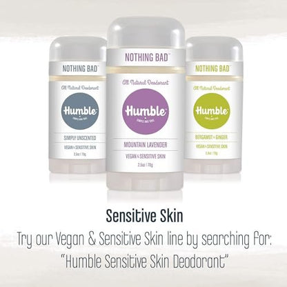 HUMBLE BRANDS Patchouli Copal Frankincense Natural Deodorant, 2.5 oz - Aluminum Free, Vegan, Cruelty Free Avelisse