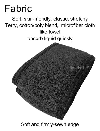 EUICAE 6-Pack White Hair Wrap Headband - Non-Slip Stretchable Washable Cotton Headbands for Women, Men, and Girls