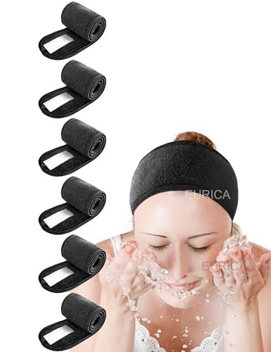 EUICAE 6-Pack White Hair Wrap Headband - Non-Slip Stretchable Washable Cotton Headbands for Women, Men, and Girls - görsel 2