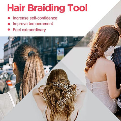 TsMADDTs Hair Braiding Tools - 26 Piece Hair Styling Kit with Topsy Tail Tools and French Braiders for Ponytail