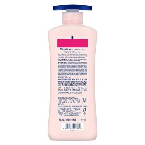 Vaseline Healthy Daily Body Lotion with Vitamin B3, Lightweight Daily Use Moisturizing Lotion – 400 ml (13.53 fl oz) - görsel 3