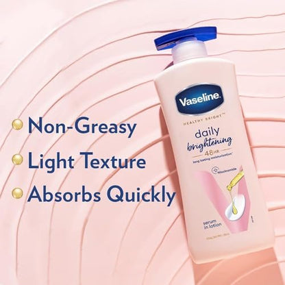 Vaseline Healthy Daily Body Lotion with Vitamin B3, Lightweight Daily Use Moisturizing Lotion – 400 ml (13.53 fl oz)