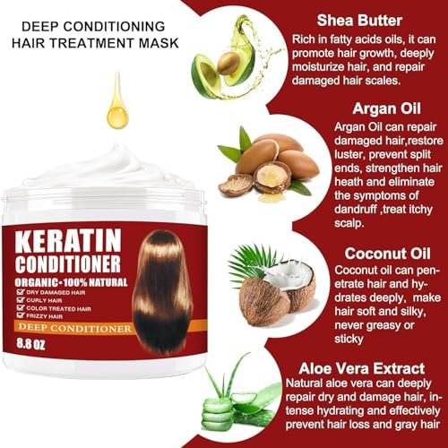 CRISTALBOX Keratin Hair Mask 250g – Deep Conditioning Hair Treatment for Dry, Damaged Hair | Natural Hydrating Hair Mask for All Hair Types - görsel 4