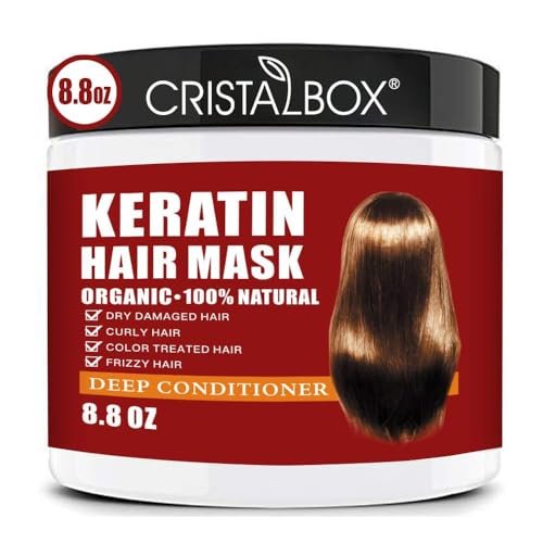 CRISTALBOX Keratin Hair Mask 250g – Deep Conditioning Hair Treatment for Dry, Damaged Hair | Natural Hydrating Hair Mask for All Hair Types - görsel 2