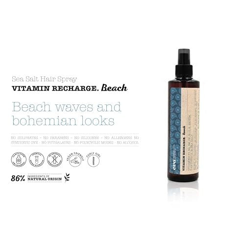 Eva Professional Hair Care Vitamin Recharge Sea Salt Spray for Hair Texture and Volume, Non-Toxic Setting Hairspray with Panthenol, Biotin and Vitamins B1, B2, B6, E, B12 – 8.45 Fl Oz - görsel 6