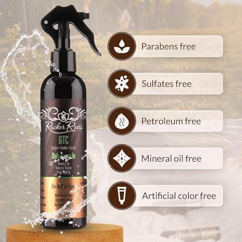 Rucker Roots Daily Leave In Conditioning Spray for Curly Hair | Moisturizes & Refreshes Curls | 8 Fl Oz - görsel 7