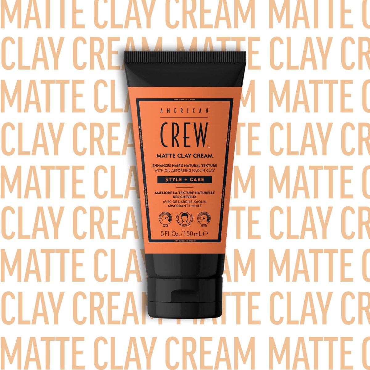 AMERICAN CREW Matte Clay Cream – Medium Hold Hair Styling Clay Gel for Men, Matte Finish, 5 fl oz Avelisse
