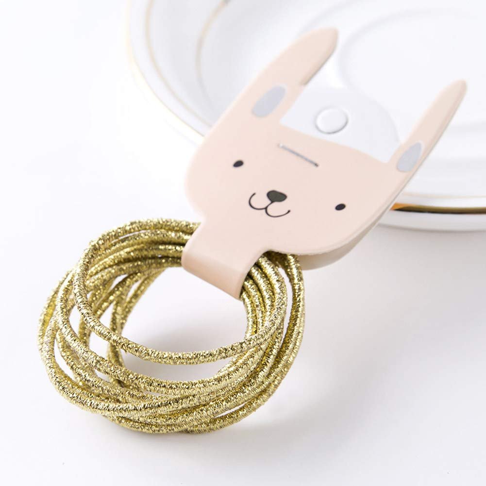 LOVEF 200-Piece Glitter Multi-Color Hair Elastics – No Metal, No Crease Ponytail Holders for Girls & Ladies - görsel 9