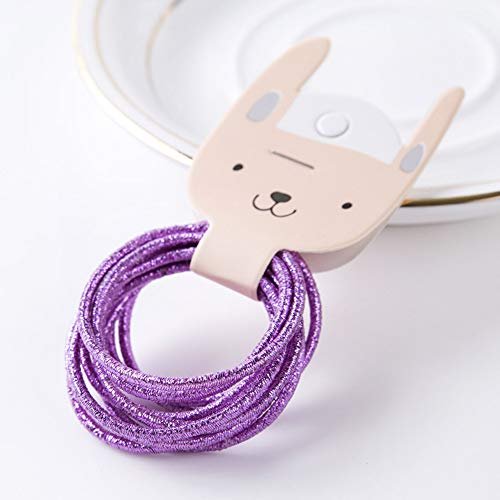 LOVEF 200-Piece Glitter Multi-Color Hair Elastics – No Metal, No Crease Ponytail Holders for Girls & Ladies - görsel 8