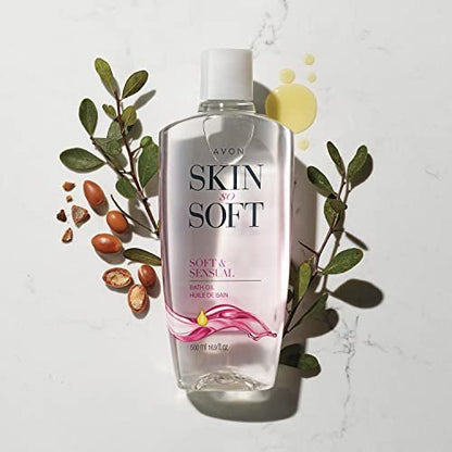 AVON Skin So Soft Soft & Sensual Bath Oil – 25 fl oz, Deeply Hydrating Body Oil for Dry Skin Avelisse