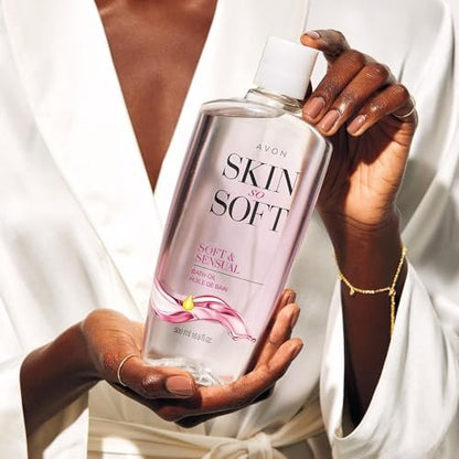 AVON Skin So Soft Soft & Sensual Bath Oil – 25 fl oz, Deeply Hydrating Body Oil for Dry Skin Avelisse