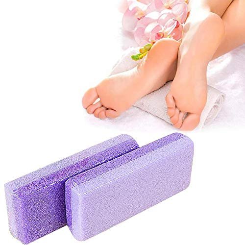 4-Piece Foot Exfoliator Pedicure Tool Set - Purple Callus Remover Scrubber Avelisse