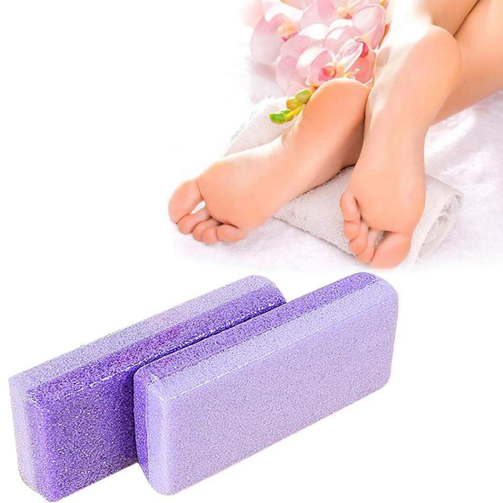 4-Piece Foot Exfoliator Pedicure Tool Set - Purple Callus Remover Scrubber Avelisse
