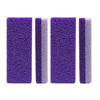 4-Piece Foot Exfoliator Pedicure Tool Set - Purple Callus Remover Scrubber Avelisse