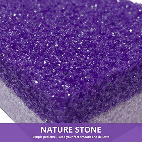 4-Piece Foot Exfoliator Pedicure Tool Set - Purple Callus Remover Scrubber Avelisse