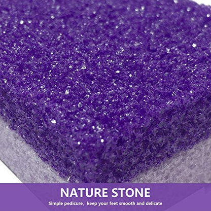 4-Piece Foot Exfoliator Pedicure Tool Set - Purple Callus Remover Scrubber Avelisse