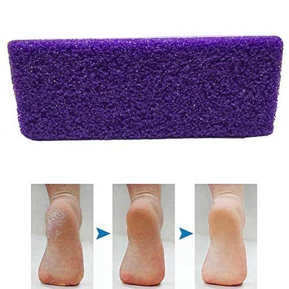 4-Piece Foot Exfoliator Pedicure Tool Set - Purple Callus Remover Scrubber Avelisse