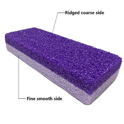 4-Piece Foot Exfoliator Pedicure Tool Set - Purple Callus Remover Scrubber Avelisse