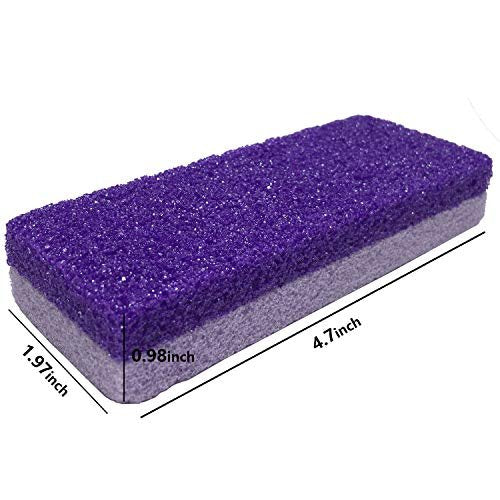4-Piece Foot Exfoliator Pedicure Tool Set - Purple Callus Remover Scrubber Avelisse