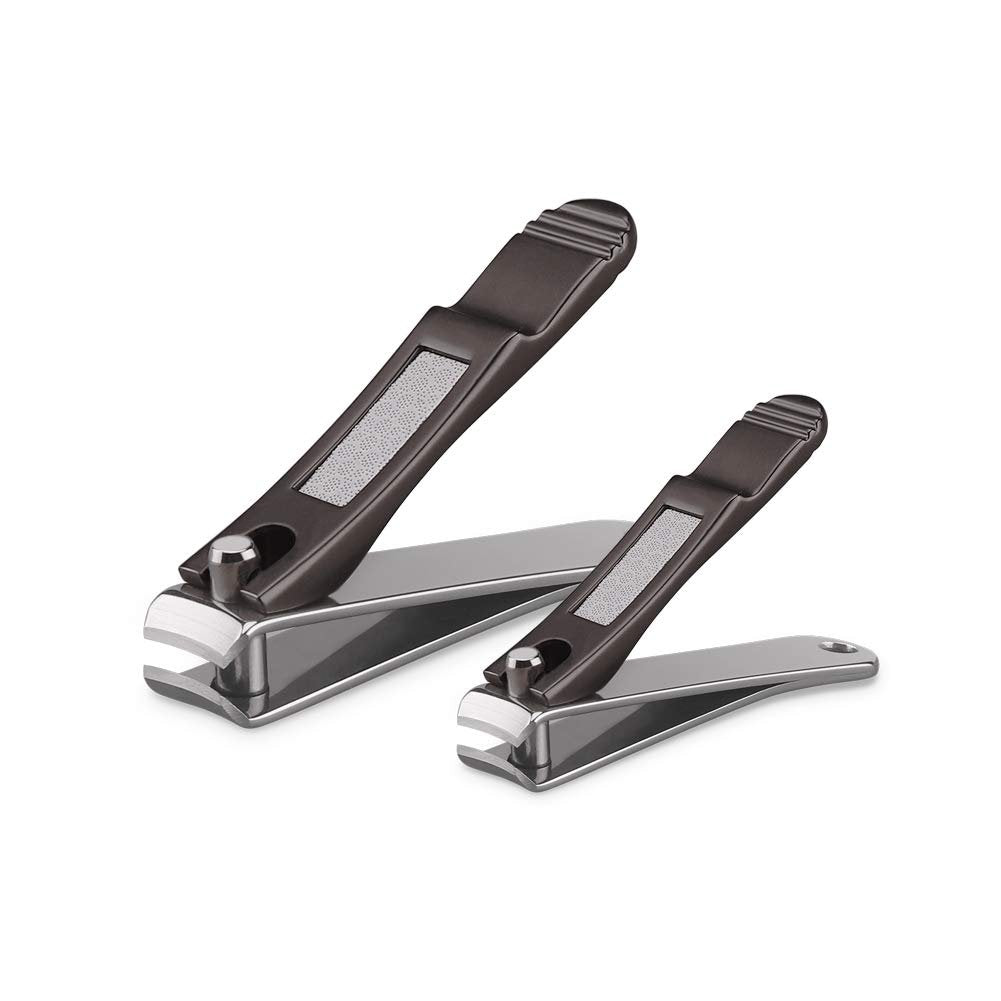 ILLILOTS Nail Clippers Set with Built-in Nail File - Durable Sharp Zinc Alloy Fingernail & Toenail Clipper with Tin Case, Matte Gray - görsel 13