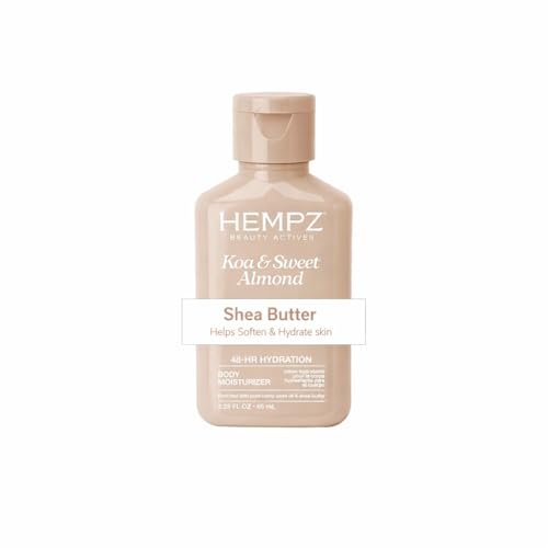 Hempz Smoothing Herbal Body Moisturizer - Koa & Sweet Almond, 2.25 oz - Lightweight Vegan Lotion with Hemp Seed Oil & Shea Butter for Dry Skin - görsel 2